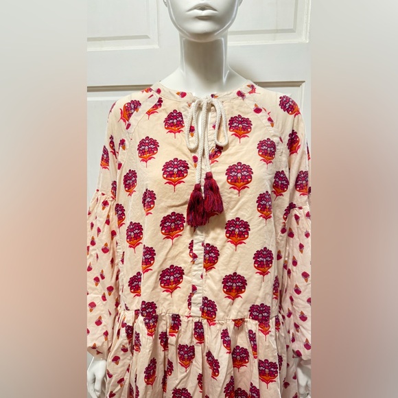 Avec Les Filles Women's Cotton Mixed-Print Mini Dress - Sunset Mul size 4 - Picture 9 of 16